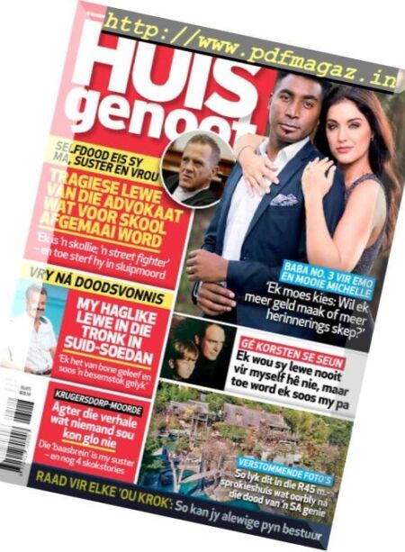 Huisgenoot – 15 November 2018 Cover