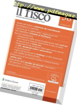 il fisco – 15 Ottobre 2018