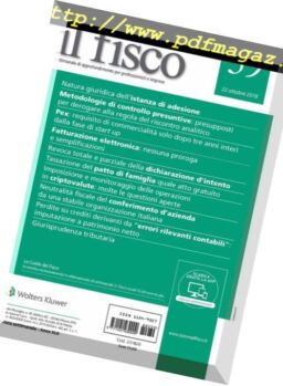 il fisco – 22 Ottobre 2018