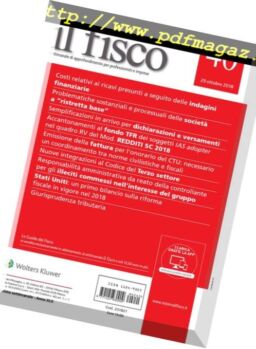 il fisco – 29 Ottobre 2018