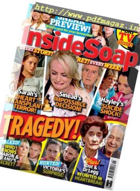 Inside Soap UK – 13 October 2018 Cover