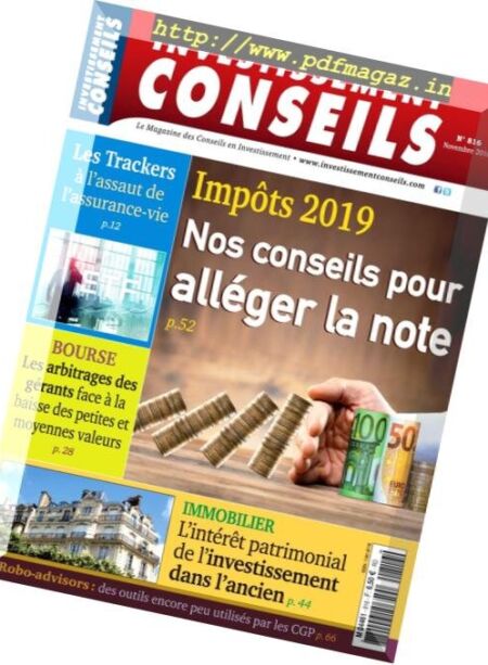 Investissement Conseils – Novembre 2018 Cover