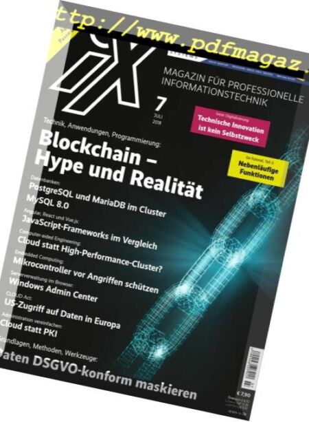 iX Magazin – Juli 2018 Cover