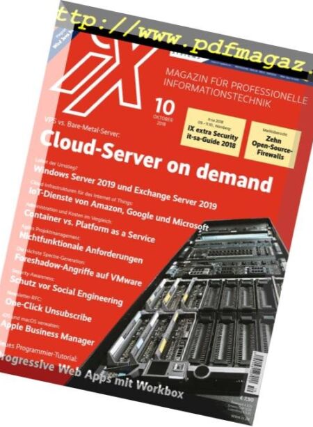 iX Magazin – Oktober 2018 Cover