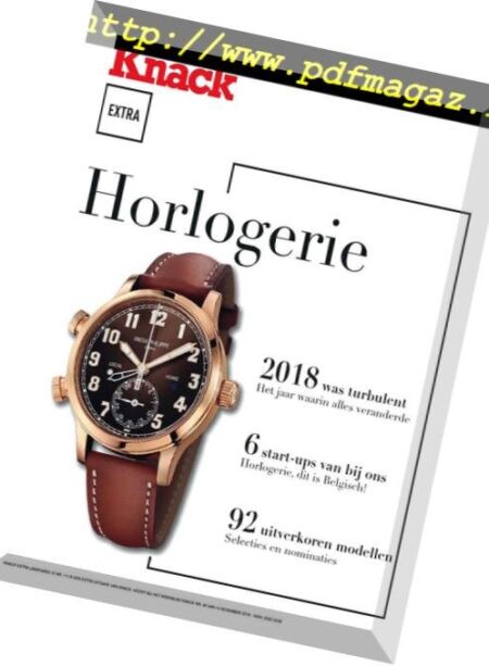 Knack Belgium Extra – 14 November 2018 Cover