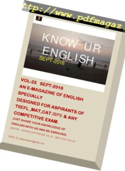 Know Ur English – September 2016