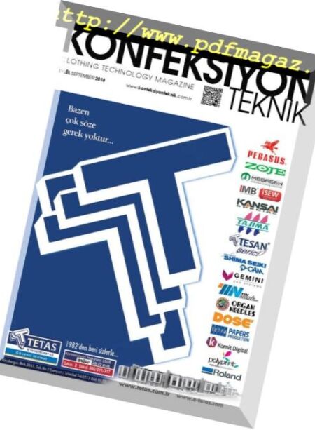 Konfeksiyon Teknik – Eylul 2018 Cover