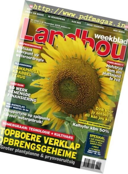 Landbouweekblad – 16 November 2018 Cover