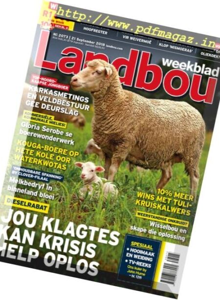 Landbouweekblad – 21 September 2018 Cover