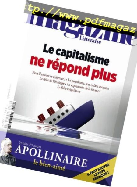 Le Nouveau Magazine Litteraire – Octobre 2018 Cover