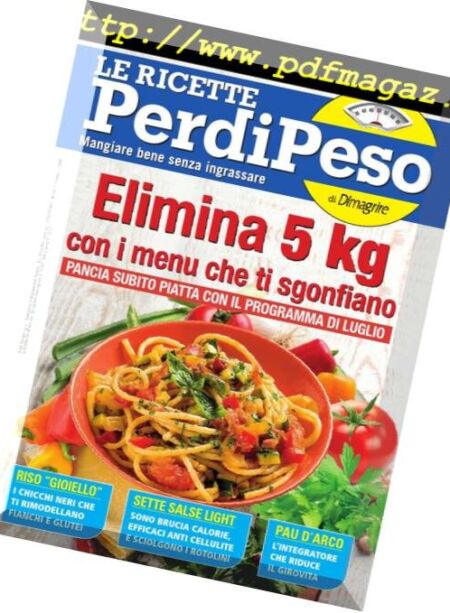 Le Ricette PerdiPeso – Luglio 2018 Cover