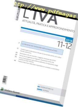 L’IVA – Novembre-Dicembre 2018