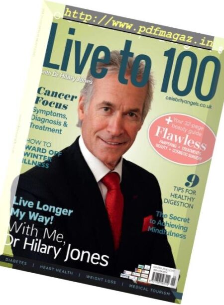Live to 100 with Dr Hilary Jones – Winter 2018-2019 Cover