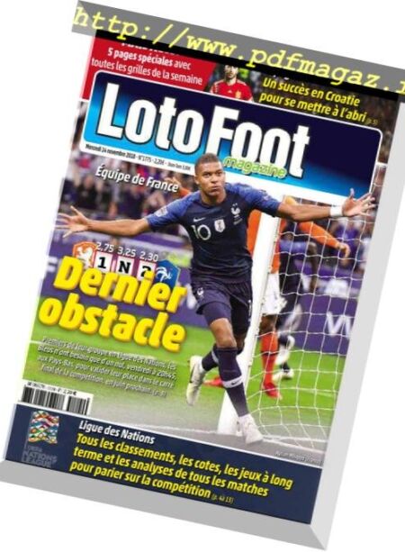 Loto Foot Magazine – 14 Novembre 2018 Cover