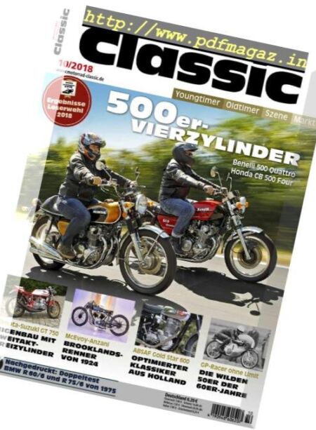 Motorrad Classic – Oktober 2018 Cover