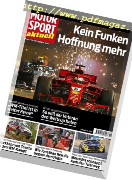 Motorsport Aktuell – 19 September 2018 Cover