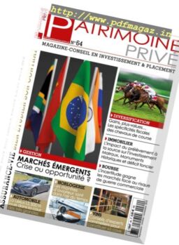 Patrimoine Prive – Septembre-Novembre 2018