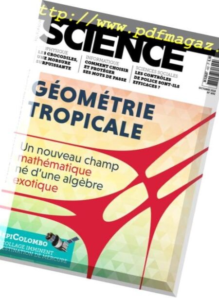 Pour la Science – octobre 2018 Cover