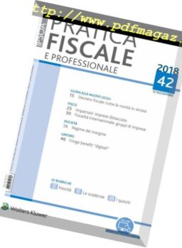 Pratica Fiscale e Professionale – 12 Novembre 2018
