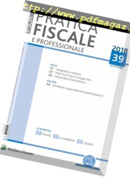 Pratica Fiscale e Professionale – 22 Ottobre 2018