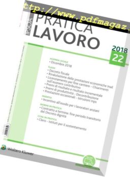 Pratica Lavoro – 17 Novembre 2018