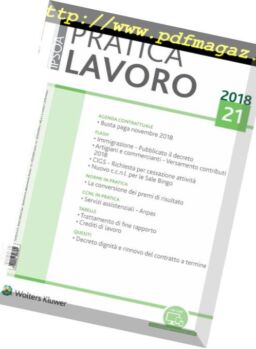 Pratica Lavoro – 3 Novembre 2018