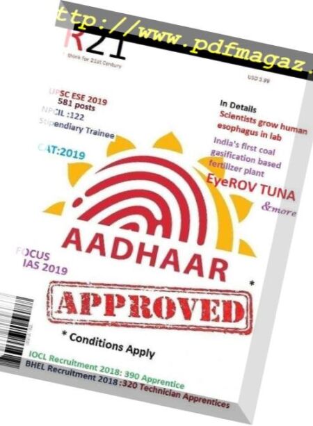 R21 Current Affairs – October 2018 Cover