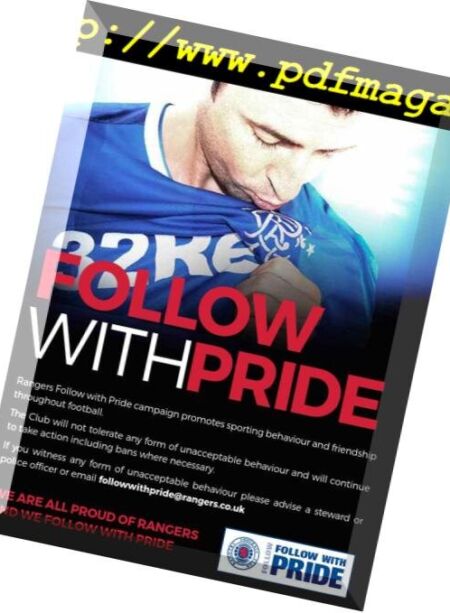 Rangers Football Club Matchday Programme – 29 November 2018 Cover