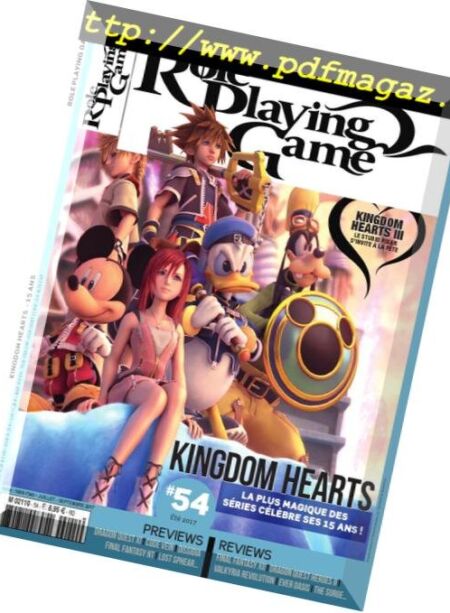 Role Playing Game – aout 2017 Cover