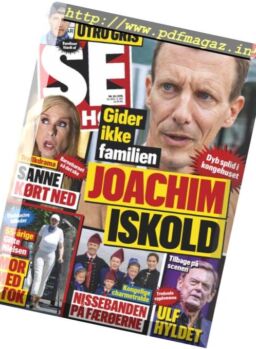 SE og HoR – 29 august 2018