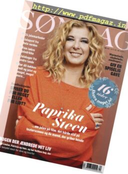 Sondag – 12 november 2018