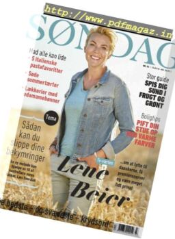 Sondag – 13 august 2018