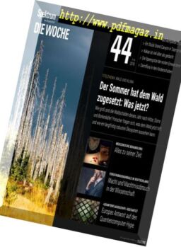 Spektrum Die Woche – 31 Oktober 2018