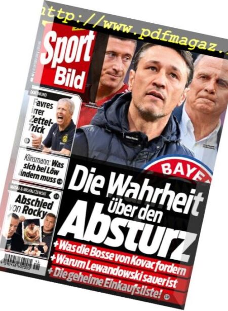 Sport Bild – 10 Oktober 2018 Cover