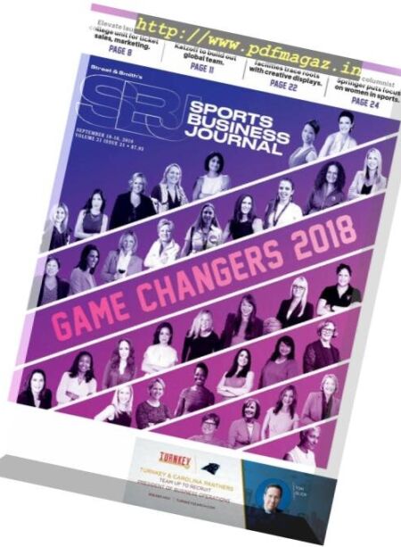 SportsBusiness Journal – 10 September 2018 Cover