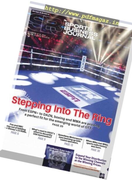 SportsBusiness Journal – 12 November 2018 Cover