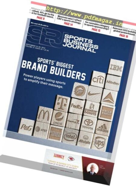 SportsBusiness Journal – 24 September 2018 Cover