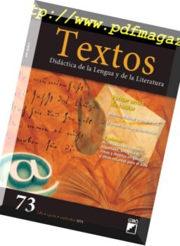 Textos. Didactica de la Lengua y la Literatura – julio 2016