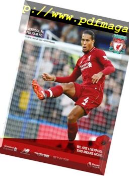 This is Anfield – Liverpool FC Programmes – 11 November 2018