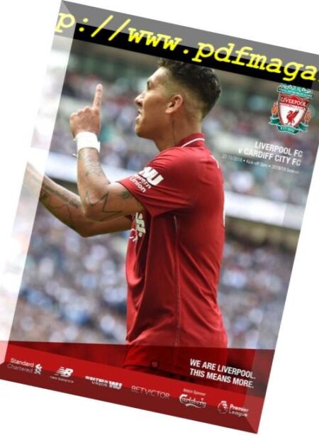 This is Anfield – Liverpool FC Programmes – 27 October 2018 Cover