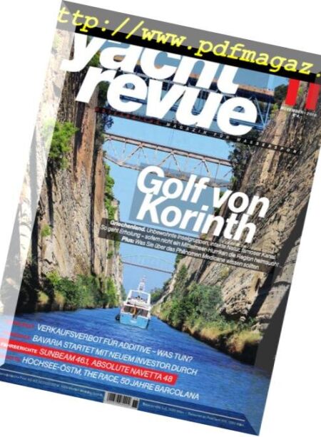 Yachtrevue – November 2018 Cover