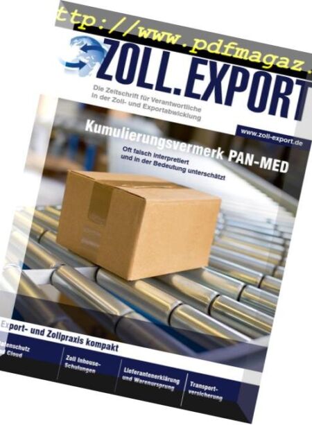 Zoll.Export – Mai 2016 Cover