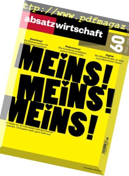 Absatzwirtschaft – November 2018 Cover