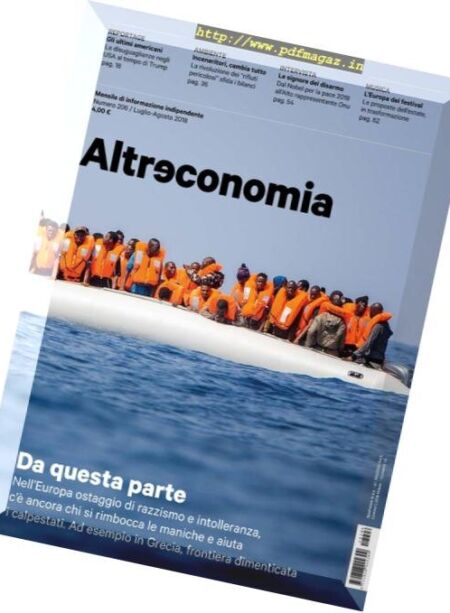 Alterconomia – Luglio-Agosto 2018 Cover