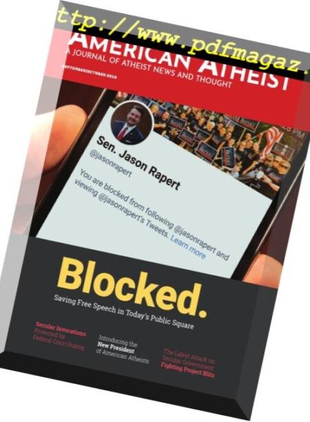 American Atheist – October 2018 Cover