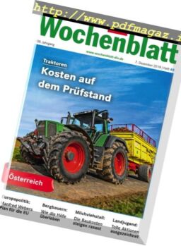 Bayerisches Landwirtschaftliches Wochenblatt Oesterreich – 06 Dezember 2018