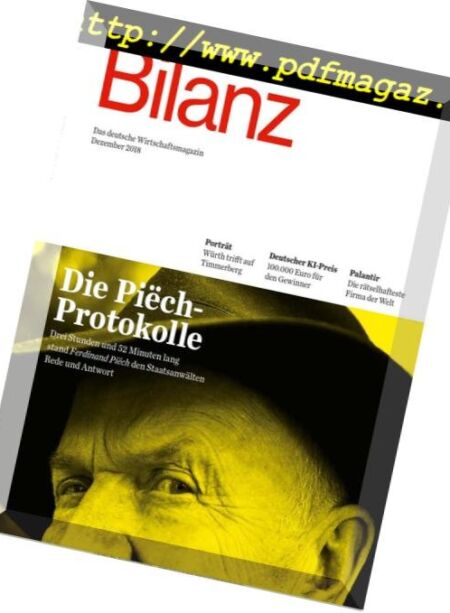 Bilanz Deutsche – Dezember 2018 Cover