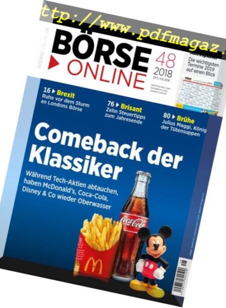 BOrse Online – 29 November 2018 Cover