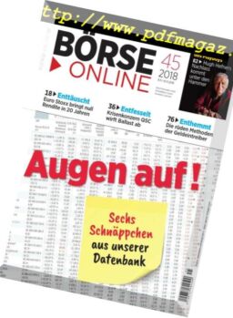 BOrse Online – 8 Novembre 2018