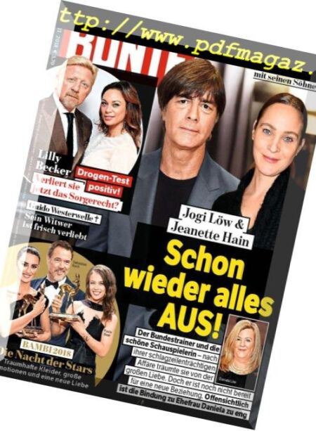 Bunte – 22 November 2018 Cover